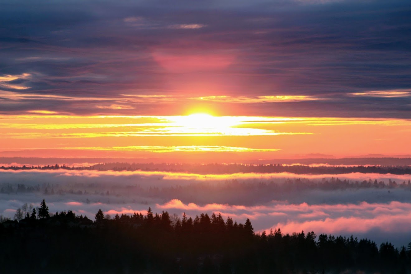 Sunset with Low Clouds